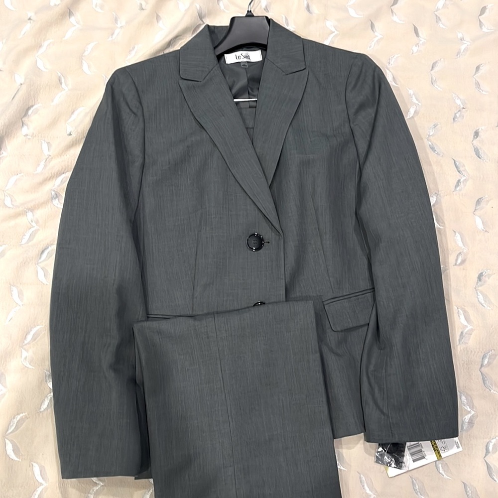 Le Suit Grey Suit and Pant,With tags, grey, Size 14